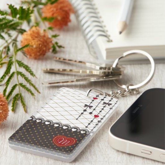 Niedliche trendige Spitzen-Imitate Gold Glitzer St Schlüsselanhänger (Vorderseite rechts)