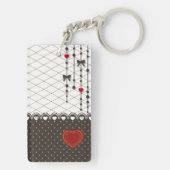 Niedliche trendige Spitzen-Imitate Gold Glitzer St Schlüsselanhänger (Rückseite)