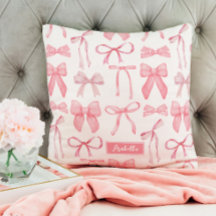 Niedliche Trendrosa Bow Ästhetische Print Coquette