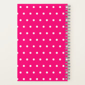 Niedliche Trendy Girly Hot Pink Polka Dots Custom Notizblock (Rückseite)