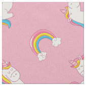 Niedliche TRENDY Magical Unicorn Pastellfarbe Rosa Stoff (Nahaufnahme)