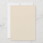 Niedliche trendy Monogram Champagne Beige Wedding Einladung (Rückseite)