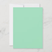 Niedliche trendy Monogram Sea Foam Green Wedding Einladung (Rückseite)