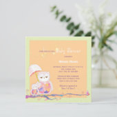 Niedliche trendy Owl Babydusche Einladung (Stehend Vorderseite)