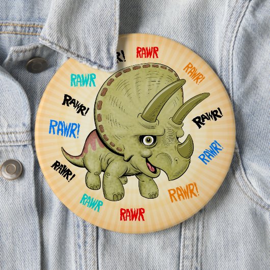 Niedliche Triceratops Button (Beispiel)