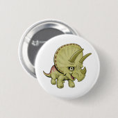 Niedliche Triceratops Button (Vorne & Hinten)