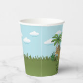 Niedliche Triceratops Dinosaurier Tropical Kid's G Pappbecher (Rechts)