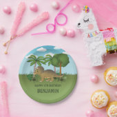 Niedliche Triceratops Dinosaurier Tropical Kid's G Pappteller (Party)