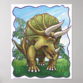 Niedliche Triceratops Kunst Geschenke und Zubehör Poster (Vorne)