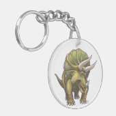 Niedliche Triceratops Leiter und Schwanz Schlüsselanhänger (Vorderseite links)