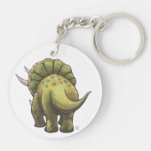 Niedliche Triceratops Leiter und Schwanz Schlüsselanhänger (Rückseite)