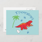 Niedliche Triceratops Postkarte (Vorne/Hinten)