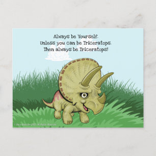 Niedliche Triceratops Postkarte