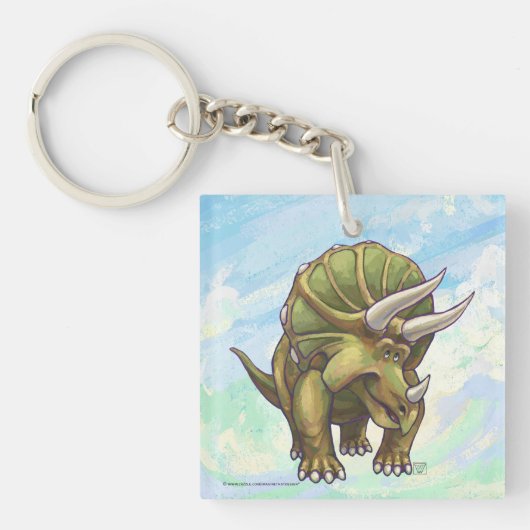 Niedliche Triceratops Schlüsselanhänger (Vorderseite)