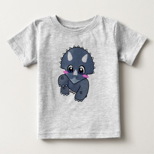 Niedliche Tricerops Baby T-shirt (Vorderseite)