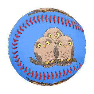 Niedliche Trio-Cartoon-Abbildung Baseball