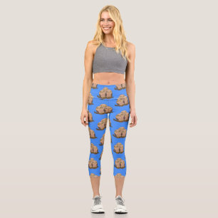 Niedliche Trio-Cartoon-Abbildung Capri Leggings