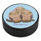 Niedliche Trio-Cartoon-Abbildung Eishockey Puck (3/4)