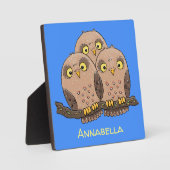 Niedliche Trio-Cartoon-Abbildung Fotoplatte (Vorderseite)