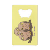 Niedliche Trio-Cartoon-Abbildung Geldbeutel Flaschenöffner (Rückseite)