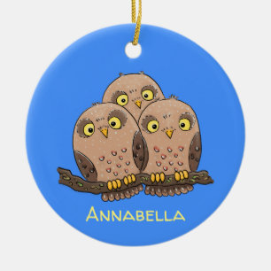 Niedliche Trio-Cartoon-Abbildung Keramik Ornament