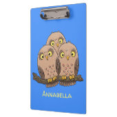 Niedliche Trio-Cartoon-Abbildung Klemmbrett (Links)