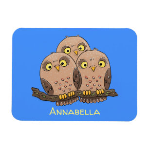 Niedliche Trio-Cartoon-Abbildung Magnet