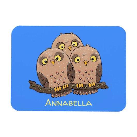 Niedliche Trio-Cartoon-Abbildung Magnet (Horizontal)