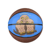 Niedliche Trio-Cartoon-Abbildung Mini Basketball (Vorderseite)