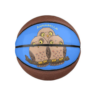 Niedliche Trio-Cartoon-Abbildung Mini Basketball