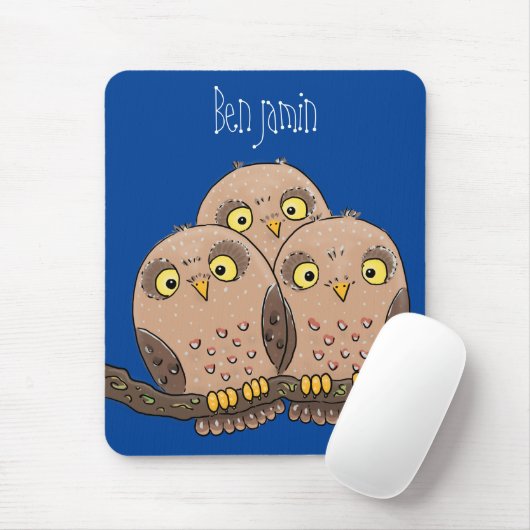 Niedliche Trio-Cartoon-Abbildung Mousepad (Mit Mouse)