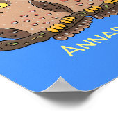 Niedliche Trio-Cartoon-Abbildung Poster (Ecke)