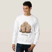 Niedliche Trio-Cartoon-Abbildung Sweatshirt (Vorne ganz)