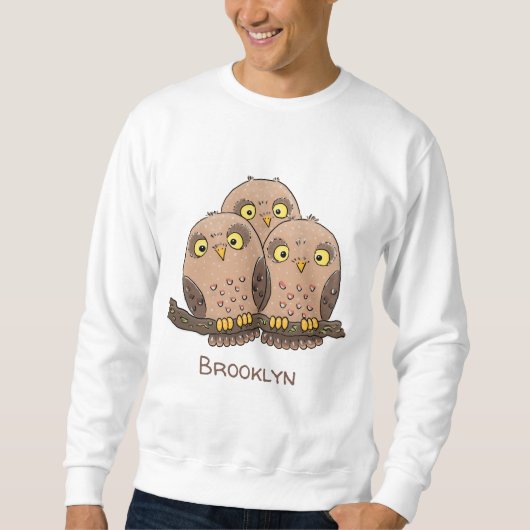 Niedliche Trio-Cartoon-Abbildung Sweatshirt (Vorderseite)