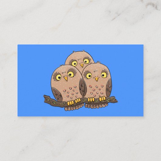 Niedliche Trio-Cartoon-Abbildung Visitenkarte (Rückseite)