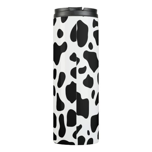 Niedliche Trommel der Kaffeesüchtig-Kuh Thermosbecher (Rückseite)