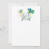 Niedliche Tropenpalme und Wasserfarbe für Autos Vi Dankeskarte (Vorderseite)