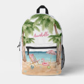 Niedliche Tropical Beach Name Girls Bedruckter Rucksack (Vorderseite)