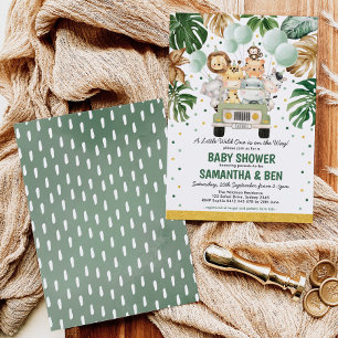 Niedliche Tropical Safari Jungle Animals Kinderdus Einladung