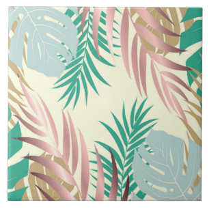 Niedliche tropische Blätter Fliese