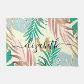 Niedliche tropische Blätter Fußmatte (Vorderseite)