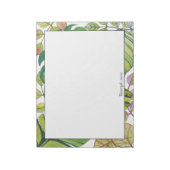 Niedliche tropische Blätter im Aquarellbilder Notizblock (Rotiert)