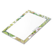 Niedliche tropische Blätter im Aquarellbilder Notizblock (angewinkelt)