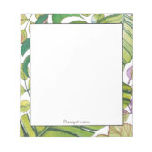 Niedliche tropische Blätter im Aquarellbilder Notizblock (Vorderseite)