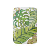 Niedliche tropische Blätter in Aquarellen Badematte (Vorderseite Vertikal)