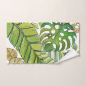 Niedliche tropische Blätter in Aquarellen Badhandtuch Set (Handtuch)