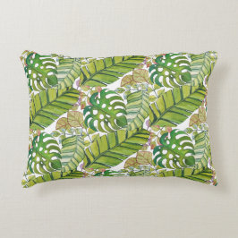 Niedliche tropische Blätter in Aquarellen Dekokissen