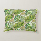 Niedliche tropische Blätter in Aquarellen Dekokissen (Rückseite)