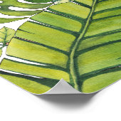 Niedliche tropische Blätter in Aquarellen Poster (Ecke)