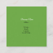 Niedliche tropische Blätter in Aquarellen Quadratische Visitenkarte (Rückseite)